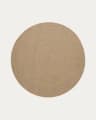 Despas beige round rug made from synthetic fibres Ø 200 cm