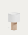 Tischlampe Bianella aus beigem Cord