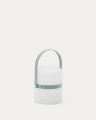 Ridley mini LED table lamp in green polyethylene