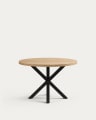Argo round Ø 119 cm melamine table with steel legs with black finish
