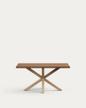 Argo table in aged oak veneer and wood-effect steel legs 160 x 90 cm