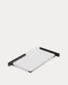 Vira serving board in white marble and black metal