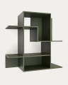 Ina modular shelving unit in green lacquered MDF 80 x 80cm FSC 100%