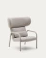 Inari armchair in beige and steel with beige painted finish FSC Mix Credit