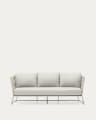 Saconca outdoor 3-seater sofa in rope cord and grey galvanised steel 189cm