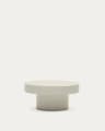 Aiguablava round coffee table in white cement, Ø 66 cm