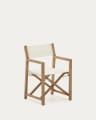 Chaise pliable d’extérieur Vilara blanche en bois d’acacia FSC 100%