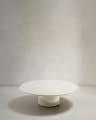 Albanella coffee table in cement with glossy white finish Ø110cm