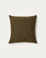 Housse de coussin Melien en jacquard à pois vert 50 x 50 cm
