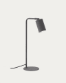 Schreibtischlampe Manie aus Metall mit Finish in schwarzer Gusseisenoptik