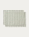 Set di 2 tovagliette Coren 100% cotone jacquard verde a contrasto 35 x 50 cm
