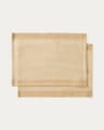 Set Briven di 2 tovaglie 100% cotone beige 35 x 50 cm
