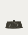 Aldet ceiling lampshade in black and green mottled rope cord Ø46cm
