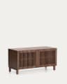 Beyla shoe rack in ash veneer and solid ash wood with walnut finish 98 cm FSC 100%