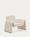Poltrona Melvia in ciniglia beige
