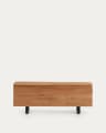 Uxue 3-door TV stand in solid acacia wood with bleached finish 150 x 58cm