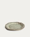 Alenia green ceramic dessert plate