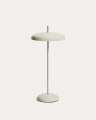 Lampe de table portable Porte en aluminium gris clair