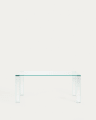 Table Adularia en verre trempé transparent 160 x 90 cm