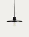 Nuvira ceiling lamp in black satin metal