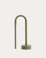 Bow green aluminium portable table lamp
