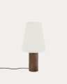 Marga table lamp made from solid rubber wood with dark finish