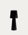 Arenys large outdoor metal table lamp in a black painted finish