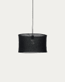 Mariela linen ceiling lamp shade in a black finish Ø 50 x 30 cm