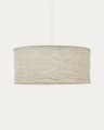 Mariela linen ceiling lamp shade in a beige finish Ø 80 x 40 cm