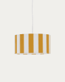 Ciral ceiling lamp shade with yellow and white stripes, Ø 40 cm