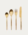 Ali 16-piece gold cutlery set