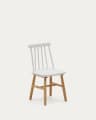 Cadira infantil Tressia fusta massissa cautxú amb acabat blanc i natural