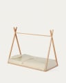 Maralis Tipi-Bett aus massiver Buche mit natürlichem Finish für Matratze von 90 x 190 cm