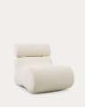 Fauteuil Club bouclette blanc