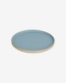 Midori ceramic dinner plate in blue