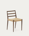 Analy chair in solid oak 100% FSC with walnut finish and rope seat