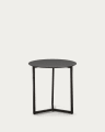 Raeam bijzettafel in gehard glas en zwart afgewerkt staal Ø 50 cm