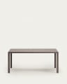 Table de jardin Culip en aluminium finition marron 180 x 90 cm