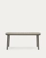 Joncols outdoor aluminium table with a powder coated green finish, 180 x 90 cm
