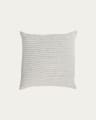 Fodera cuscino Marena 100% lino a righe bianche e nere 45 x 45 cm