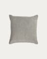 Alcara grey cushion cover with white border 45 x 45 cm