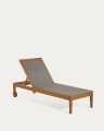 Caterin solid eucalyptus wood outdoor sun lounger in green, FSC 100%