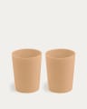 Epiphany set of 2 cups in beige silicone