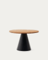 Table ronde  Wilshire en bois d'acacia et pieds en acier finition noire  Ø 120 cm
