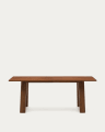 Arlen extendable table in solid oak wood and veneer with a walnut finish 200(250) 95 cm FSC Mix Credit