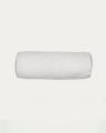 Forallac 100% linen roll cushion cover in white