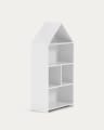 Celeste kids’ little house shelf unit in white MDF 50 x 105 cm