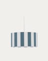 Ciral ceiling lamp shade with blue and white stripes, Ø 40 cm