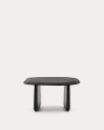 Pirita side table made from solid oak wood in a black finish, 70.6 x 70 cm FSC 100%