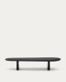 Pirita coffee table made from solid oak wood in a black finish, 146 x 56.5 cm FSC 100%